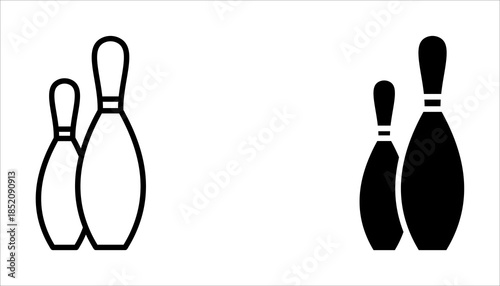 Bowling icon set. with a white background.