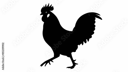 rooster isolated on white background