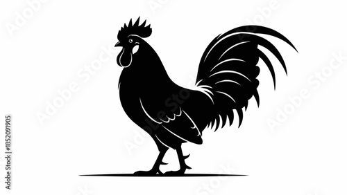 rooster isolated on white background
