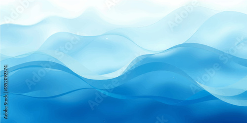 Clean abstract design featuring a blue wave pattern with liquid motion and flowing curves on a textured light backdrop for a modern vector wallpaper illustration