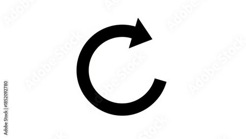 Black reload arrow icon