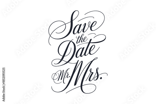 Save the date for mr. and mrs.