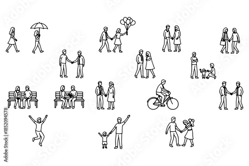 group of people silhouettes,
Hand-Drawn People for Architecture – Urban Planning and Landscape Design Illustrations