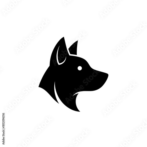 Black Silhouette of a Dogs Head.