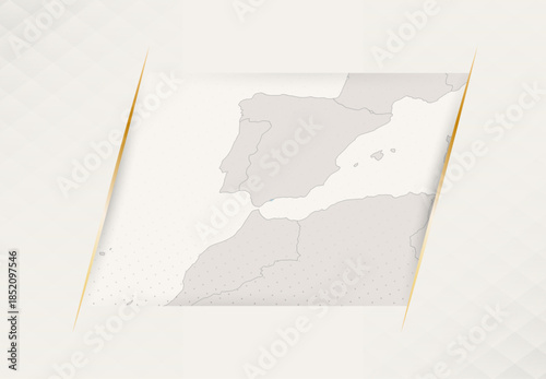 Gibraltar Country Map Featuring National Flag Colors.