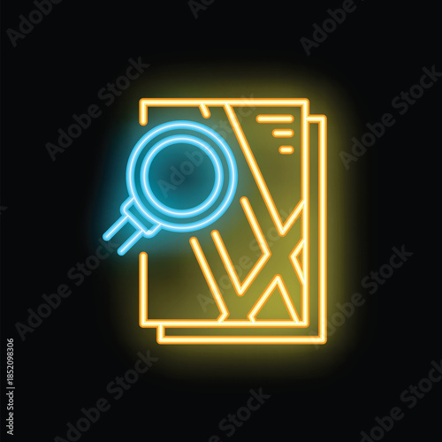 This neon sign is perfect for projects involving travel, exploration, or finding your way