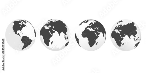 A sequence showing earth s phases similar to lunar cycles in black and white