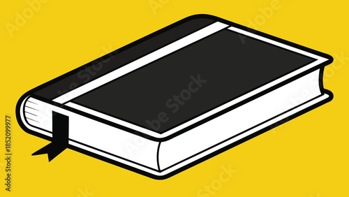 Adobe Illustrator ArtwClosed book icon illustration on yellow background
ork