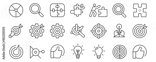 Collection of business and technology icons for professional projects