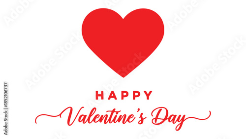 Wallpaper Mural Red Heart Valentine's Day Greeting Isolated on Transparent Background Torontodigital.ca