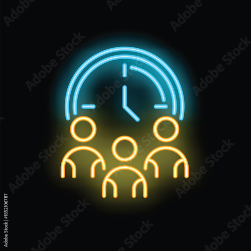 Businesspeople working together under time pressure to meet a deadline, teamwork concept