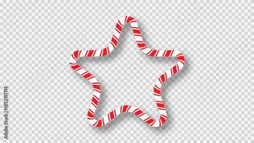 Christmas candy cane frame