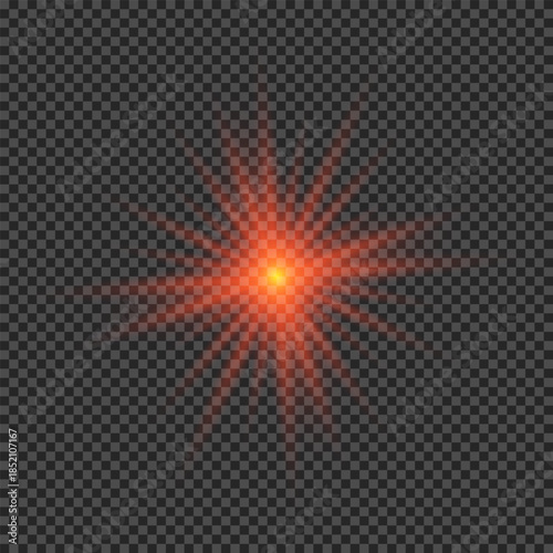 Light effect of red lens flares