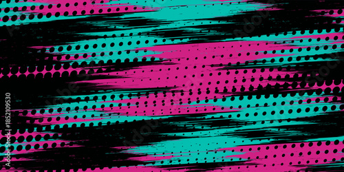 Car sticker wrap banner abstract sporty lines pink blue greenish grunge color combination brush storm thunder modern pattern racing motorsport. eps10.