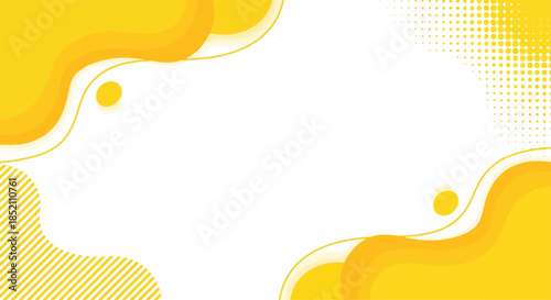 Abstract Yellow Background with Fluid Shapes