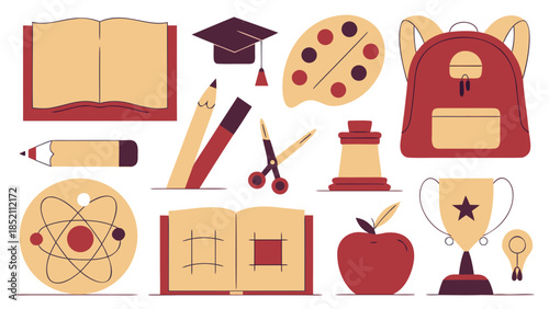 Educational supplies illustration