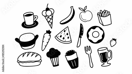 Assorted breakfast items