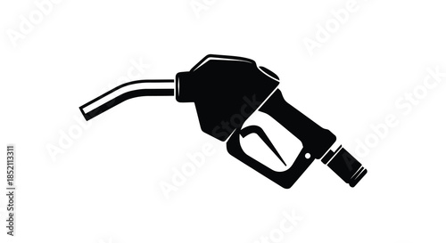 A striking black fuel nozzle design elegantly presented in a bold silhouette