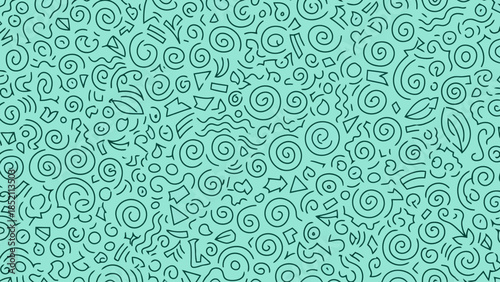 Teal Art Seamless Vector Pattern Background for Design Projects