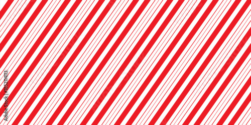 Candy Cane Stripes Seamless Pattern - Diagonal candy cane stripes repeating pattern design