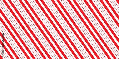 Candy Cane Stripes Seamless Pattern - Diagonal candy cane stripes repeating pattern design