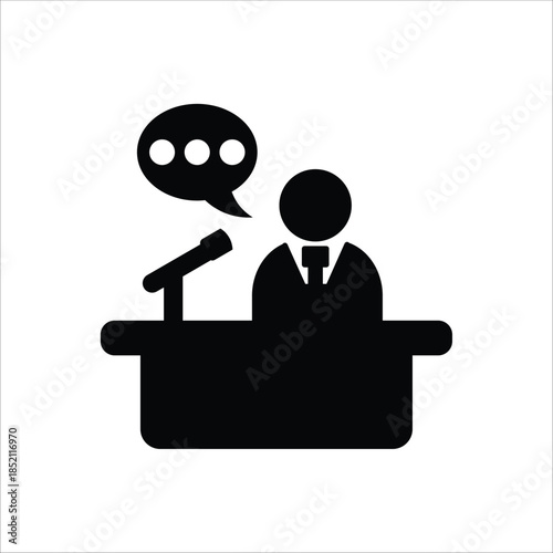 discourse icons. simple solid vector illustration