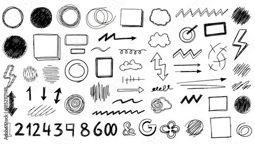Hand Drawn Doodle Vector Pack for Creative Design Projects
