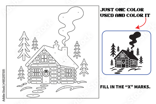 Christmas Monochrome coloring pages for adults and teens with Amazon KDP book interior designs.