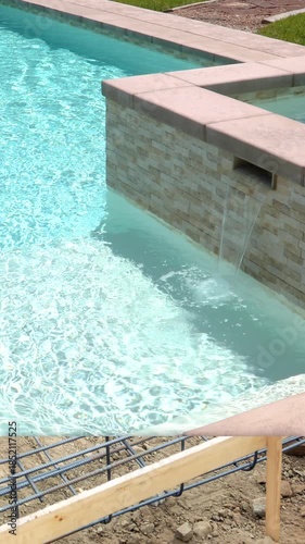Beautiful Pool Construction Before and After Looping Reveal.