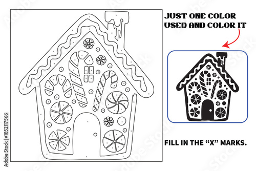 Christmas Monochrome coloring pages for adults and teens with Amazon KDP book interior designs.