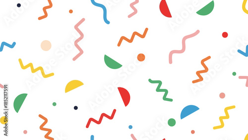 Vibrant Abstract Confetti Pattern Vector Illustration for Creative Designs