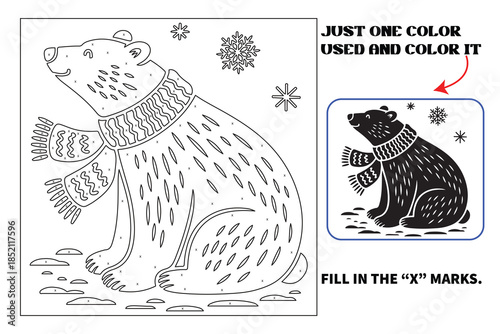 Christmas Monochrome coloring pages for adults and teens with Amazon KDP book interior designs.