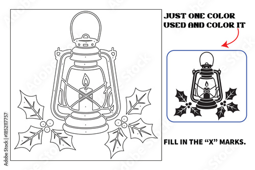 Christmas Monochrome coloring pages for adults and teens with Amazon KDP book interior designs.