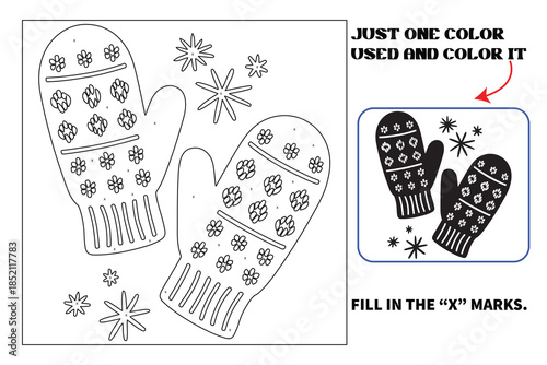 Christmas Monochrome coloring pages for adults and teens with Amazon KDP book interior designs.