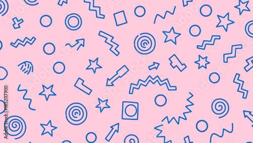 Vibrant Abstract Doodle Pattern Illustration Background