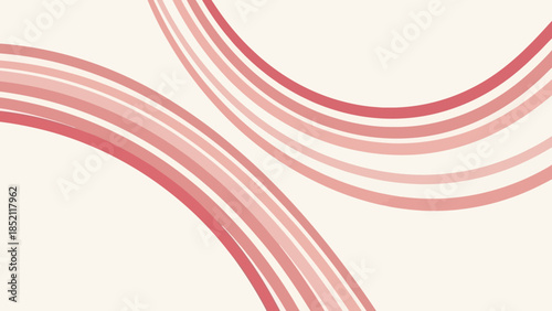 Abstract Red Wavy Lines Vector Background Design