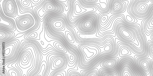 Abstract topographic contours map background. Topographic map and landscape terrain texture grid. Modern design with White background with topographic wavy pattern design. Black-white background.	