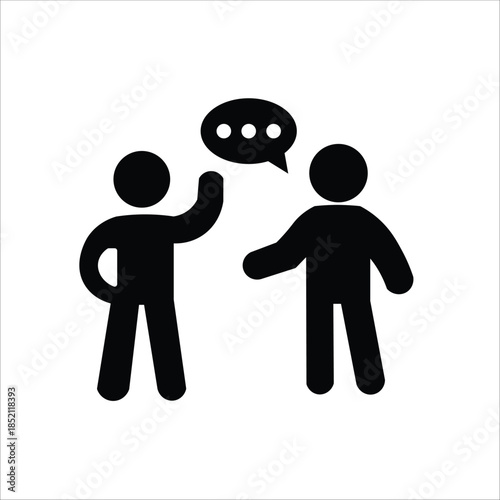 debate icons. simple solid vector illustration