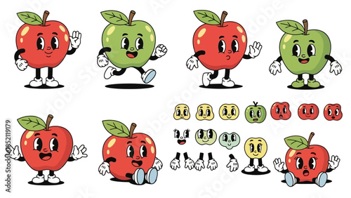 Animated Characters Vector Illustration Set