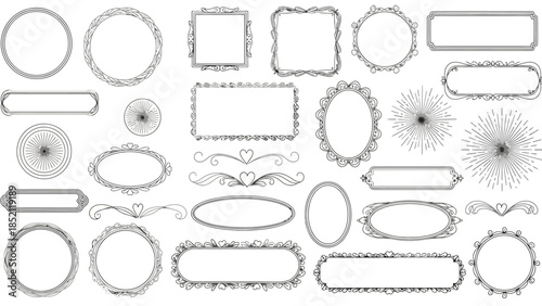 Assorted Decorative Frames and Borders for Creative Designs