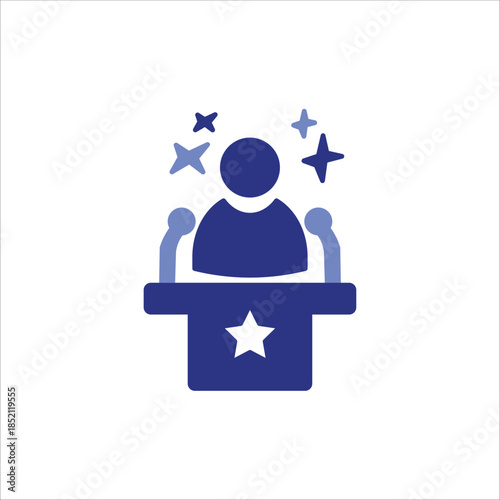 celebrity icons. simple colored vector illustration