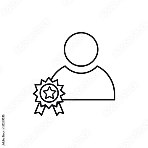 ambassador icons. simple line vector illustration