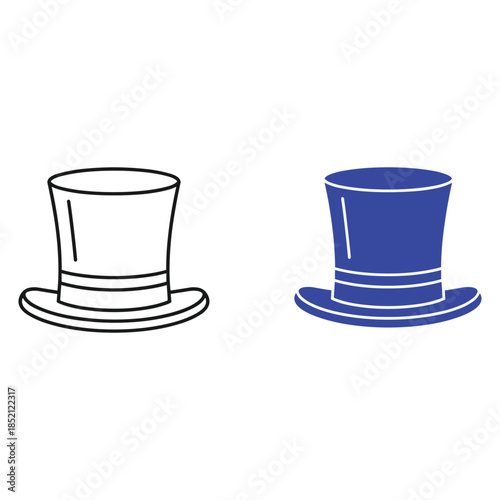 Blue and White Hat with Striped Band stripes