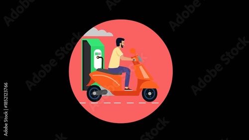 A man riding an electric bike on alpha 