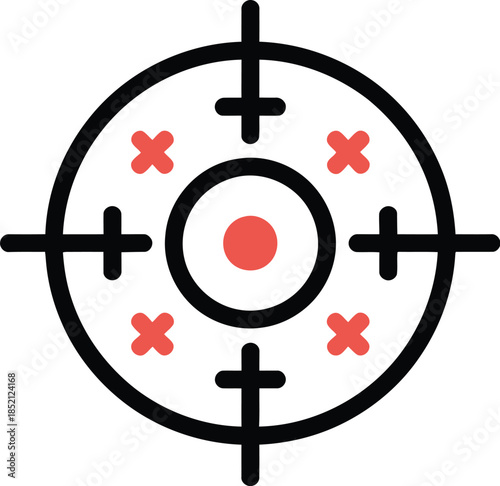 Target icon with red crosshairs and bullseye
