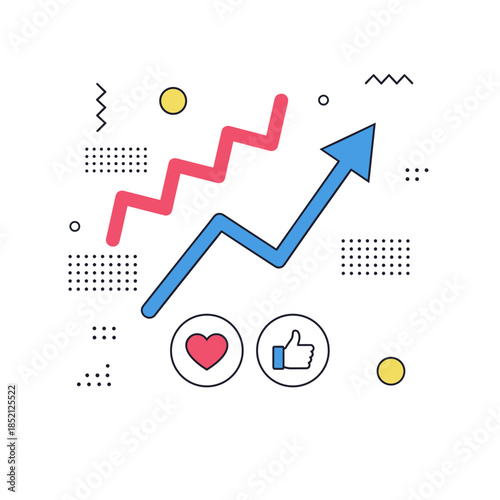 Growth and Engagement - A Visual Representation of Social Media Success.