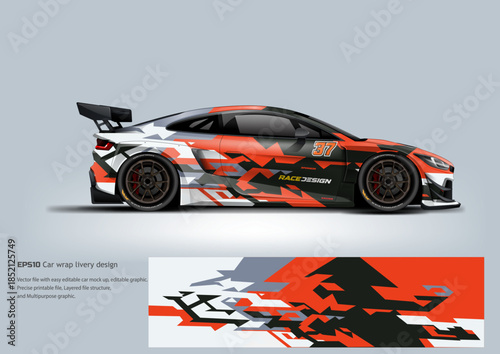 EPS10 vector car wrap livery designs professional aesthetics for sports coupes and commercial vehicles