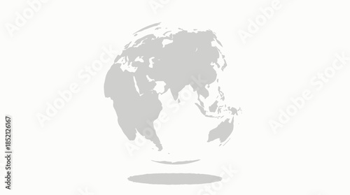 Six-Globe Earth Vector Illustration Showing Global Perspectives of Continents in Blue and White for Educational, Geographic, and International Graphic Design Use