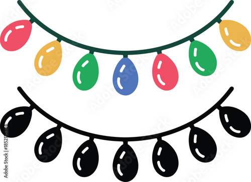 Christmas light vector icon