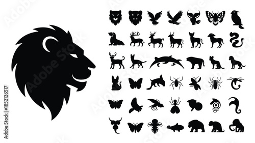 Animal Tattoo Black Silhouette Pack